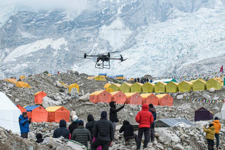 DJI celebrates the first Drone Delivery Flight on Mount Everest