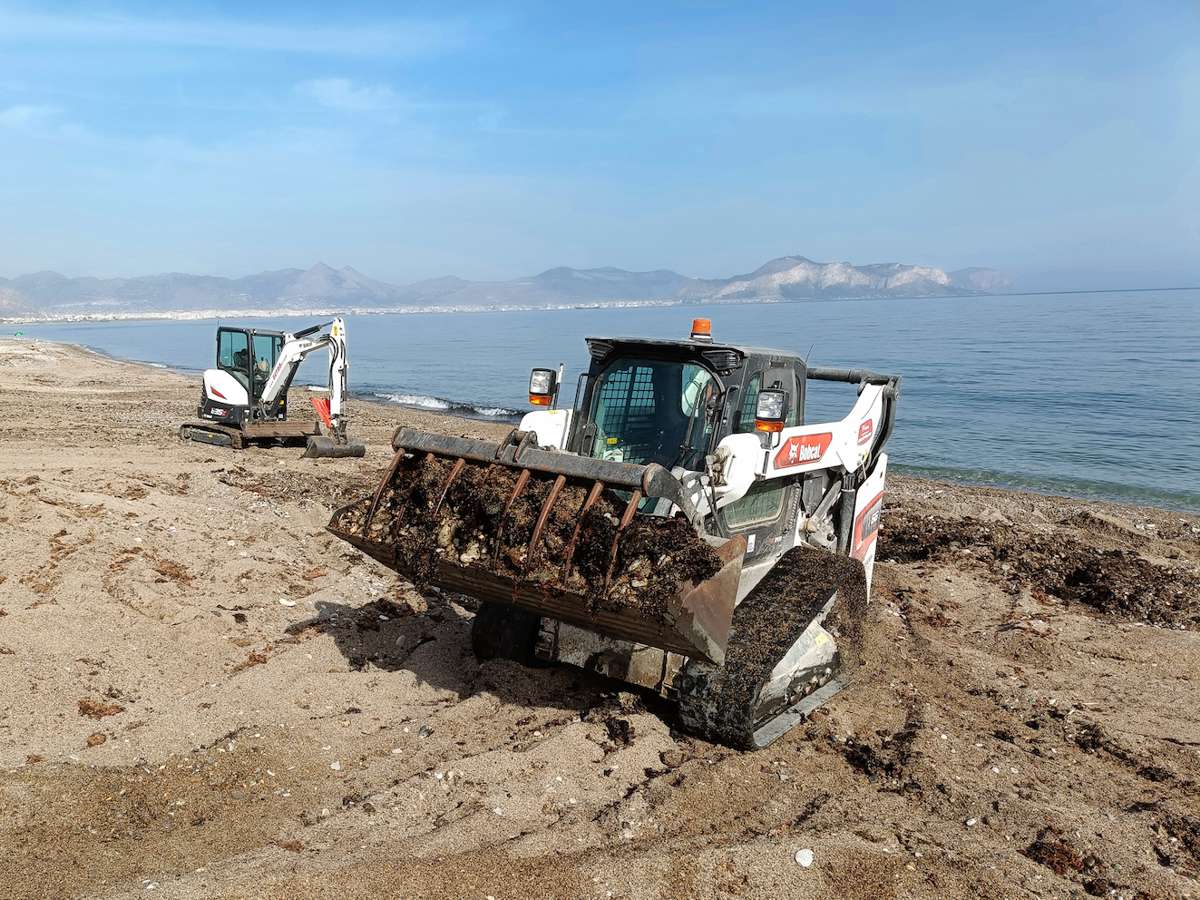 Beaches in Sicily benefitting from Bobcat Beauty Treatments