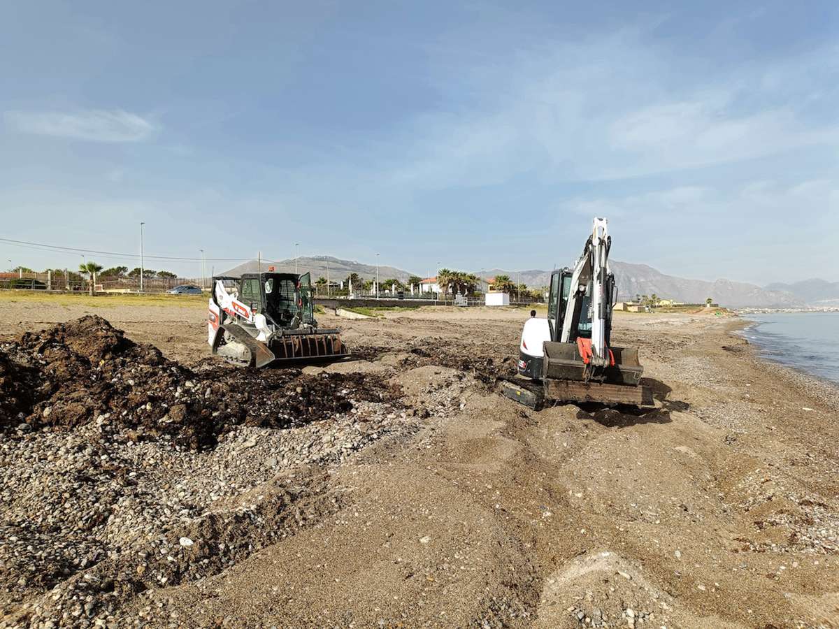 Beaches in Sicily benefitting from Bobcat Beauty Treatments