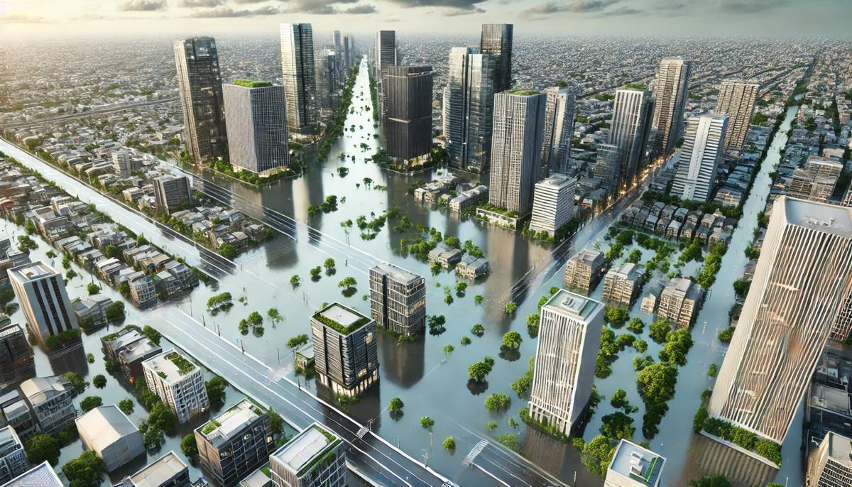 How Urban Street Networks and Building Density Influence Flood Severity