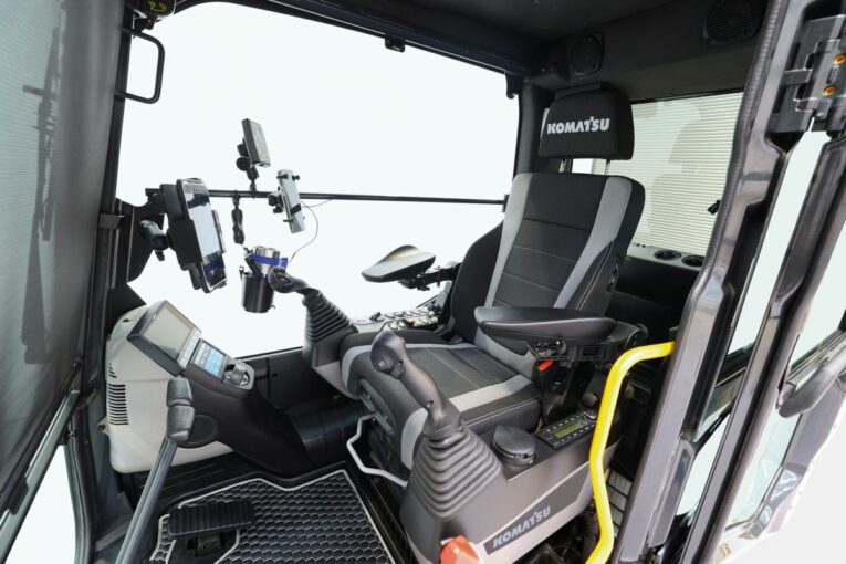 Komatsu new Crawler Excavator Operator Cab features premium comfort