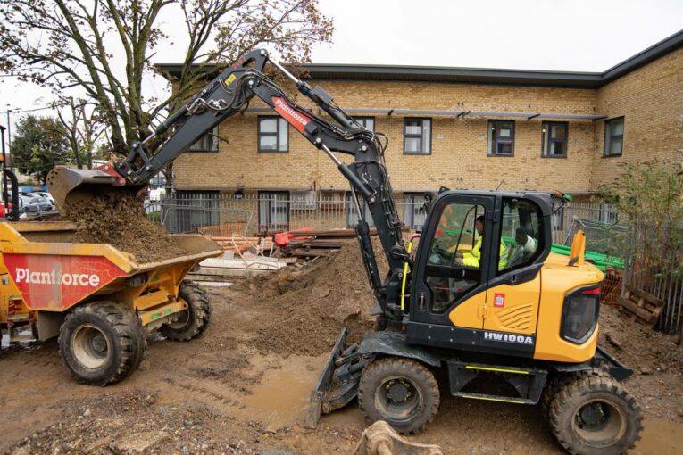 Plantforce Champions Innovation with the UK's First HW100A Wheeled Excavators
