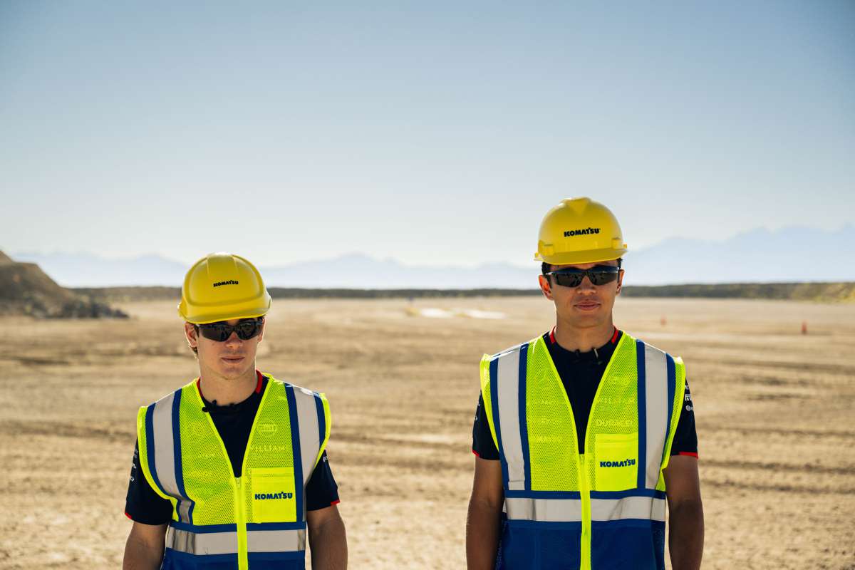 F1 Drivers take Giant Komatsu Mining Machines for a Spin