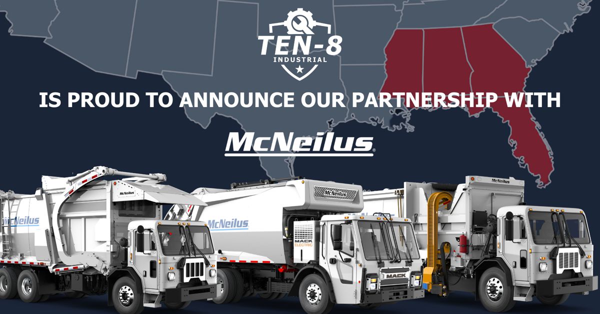 Ten-8 Industrial is proud to announce our partnership with McNeilus Truck and Manufacturing.