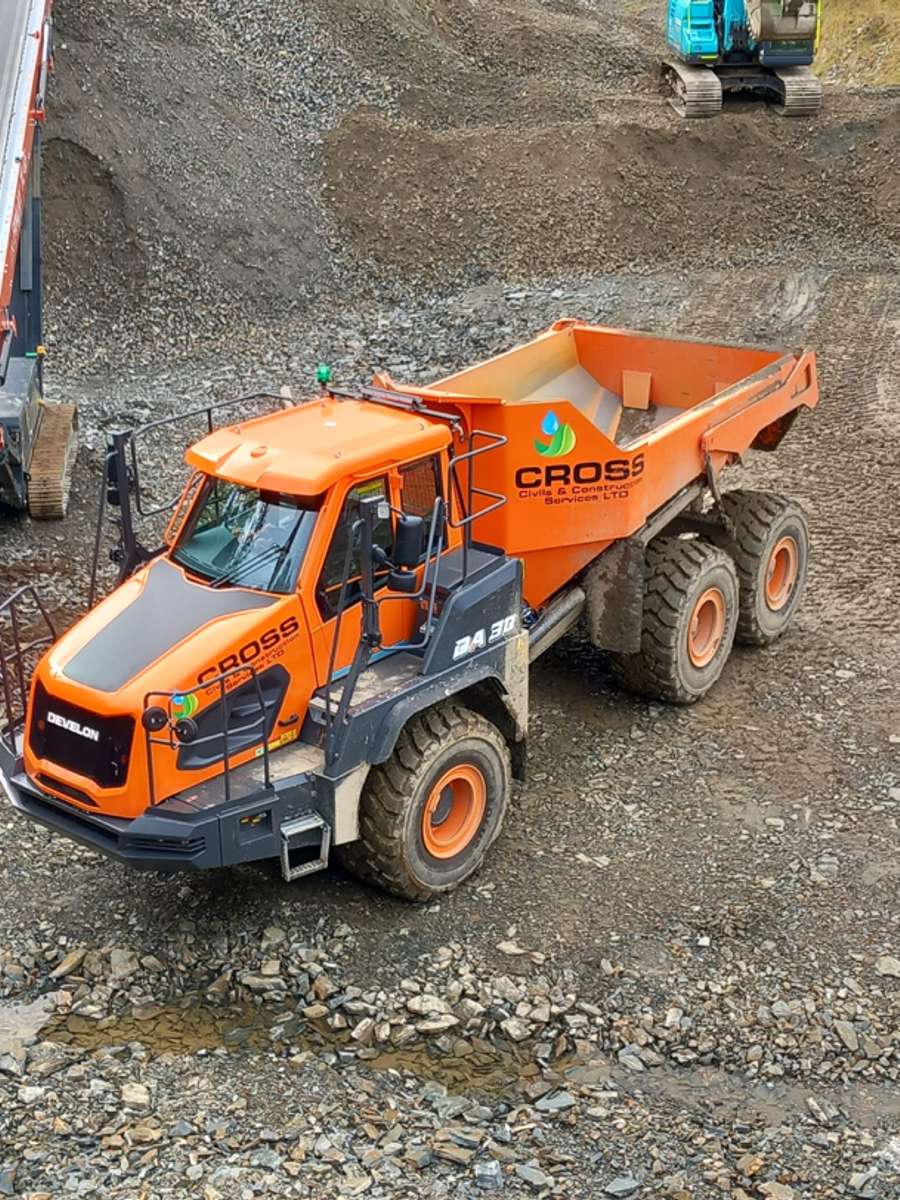 Develon's DA30-7 Hauler a Game-Changer for Cross Civils and Construction Services