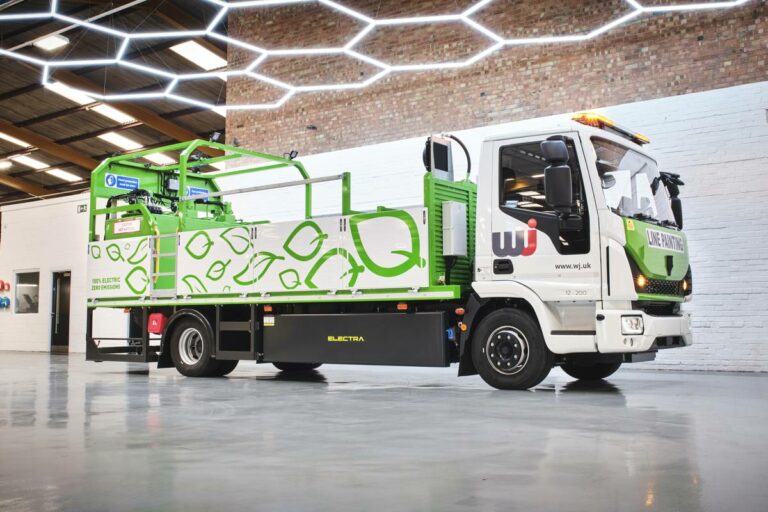 WJ Group Rolls Out World-First Electric Thermoplastic Road Marking Truck