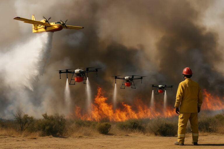 Drones Swarms vs Wildfires with Early Intervention from Above