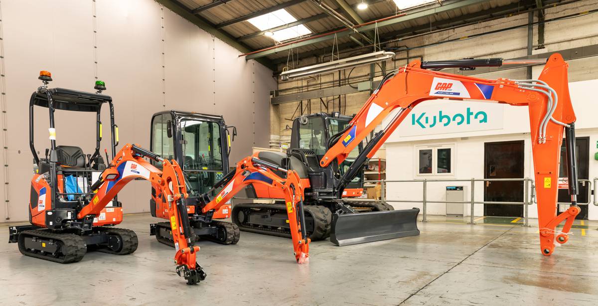 GAP Hire Solutions Powers Ahead in the UK with 723 New Kubota Excavators