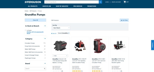 Where to find Grundfos Pumps