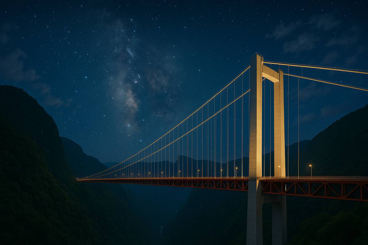 China's World Record Huajiang Grand Canyon Bridge Opens