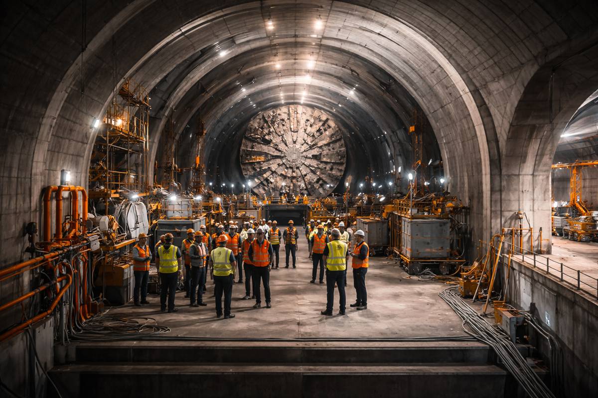 Crossrail construction under London streets