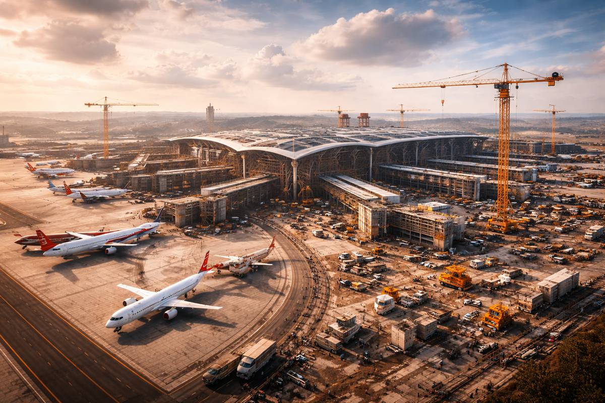 Istanbul's new airport under construction