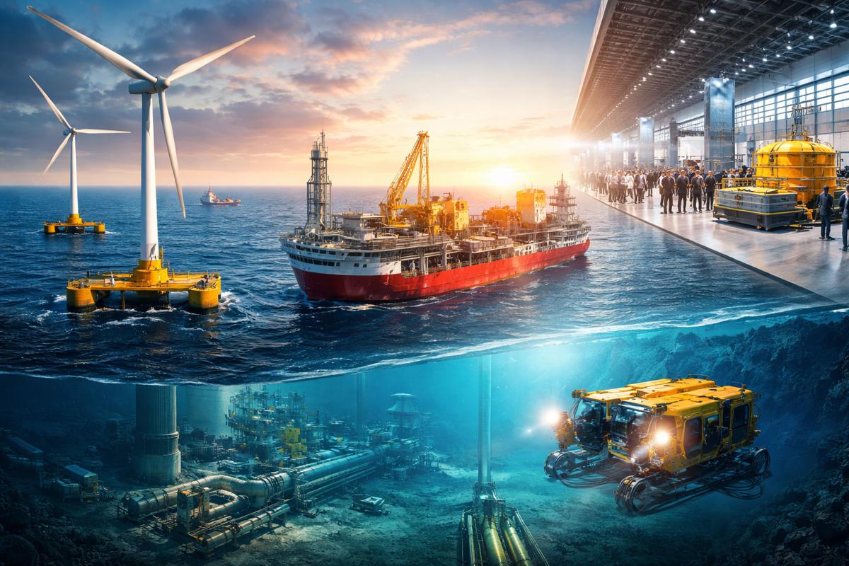 Offshore energy at sunrise