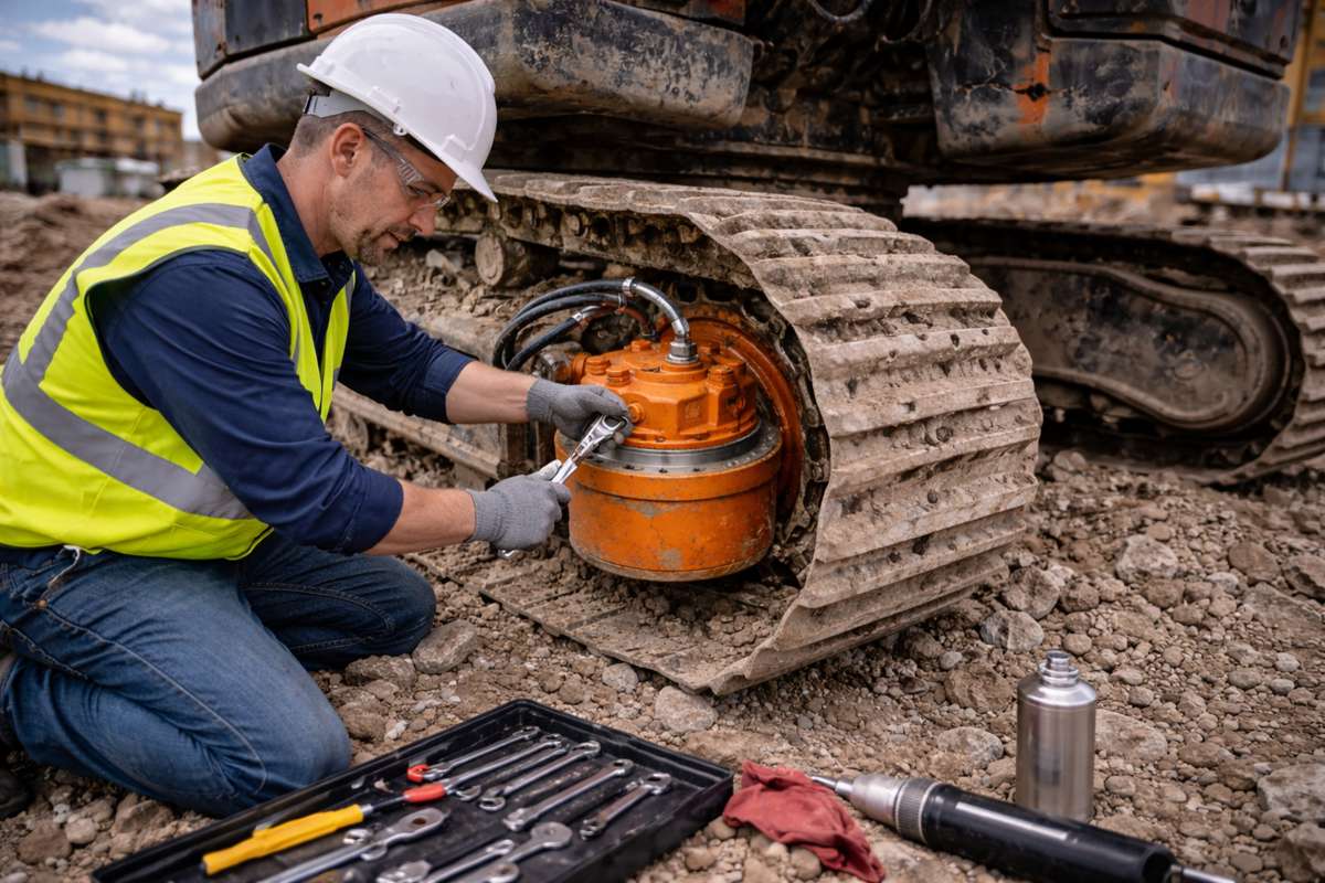 Servicing the final drive motor