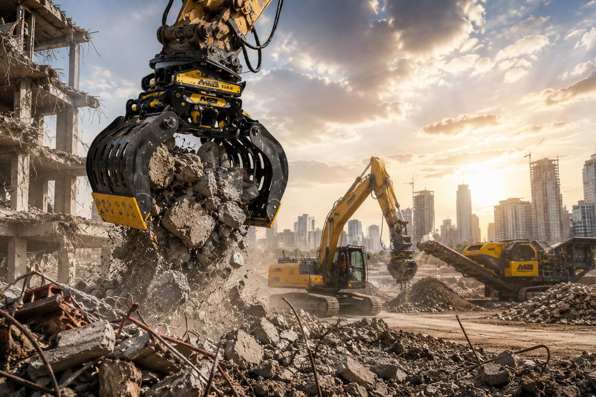 MB Crusher Debuts Advanced Sorting and Demolition Tools at SaMoTer