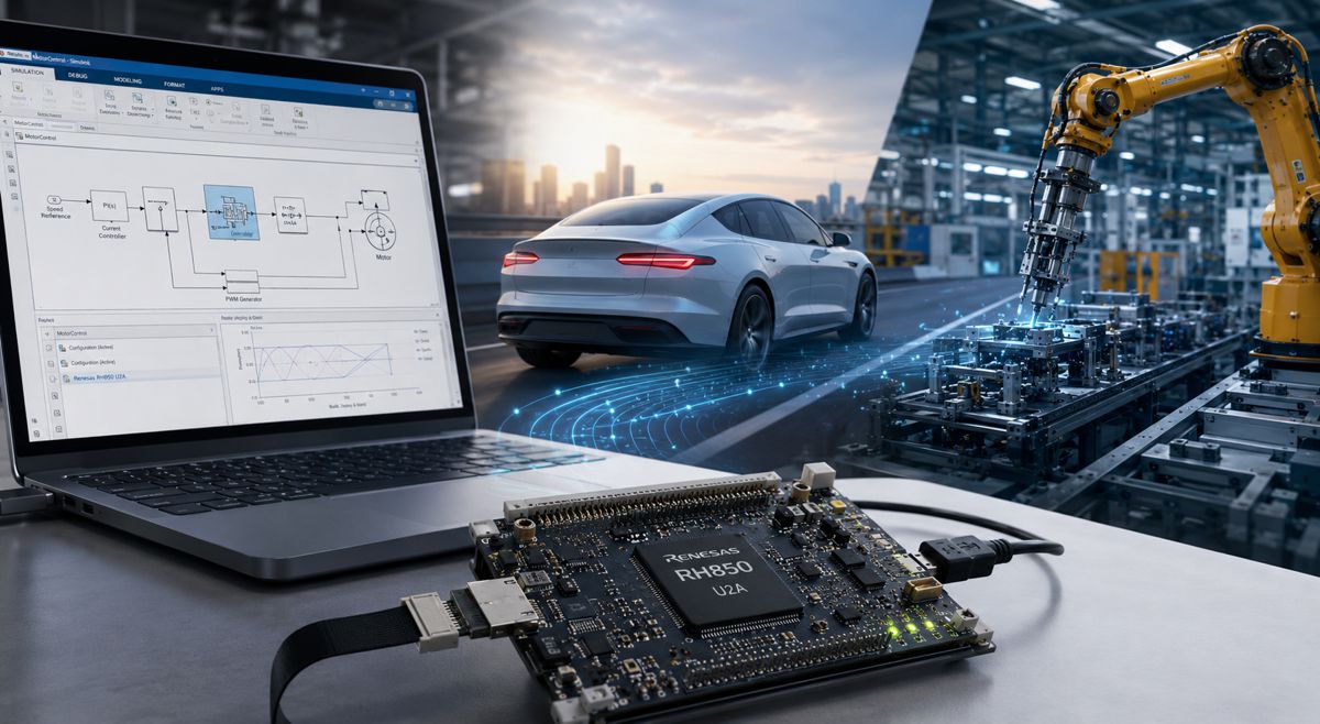 MathWorks and Renesas Accelerate Simulation for Real Time Embedded Control