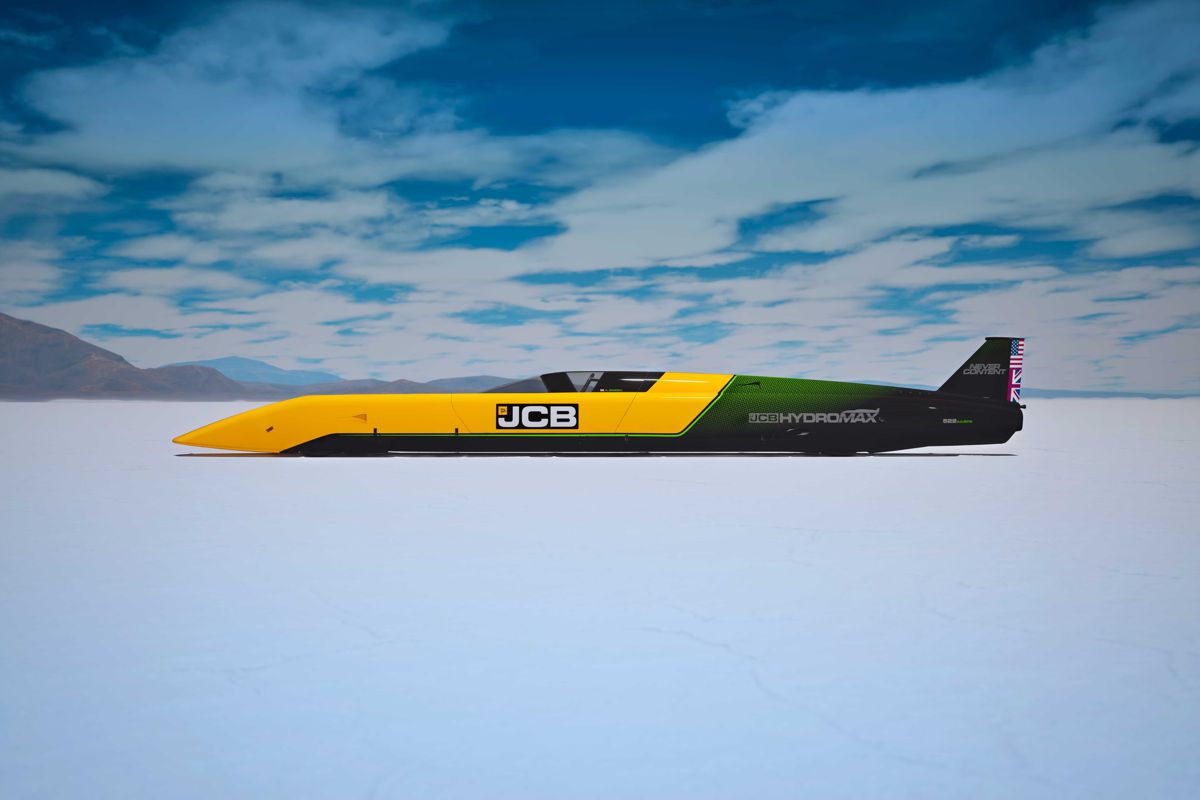 JCB Hydromax Chases Hydrogen Glory on the Bonneville Salt Flats