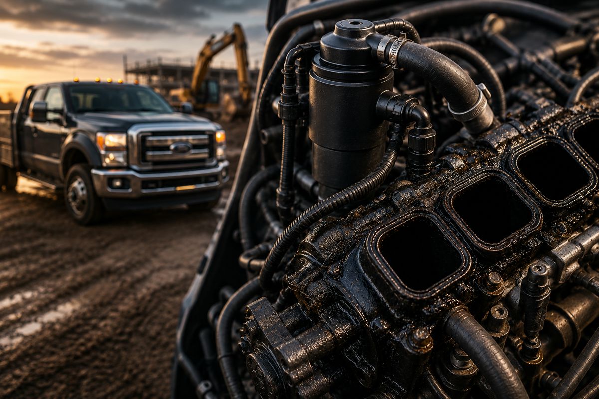 Crankcase Ventilation on Diesel Work Trucks