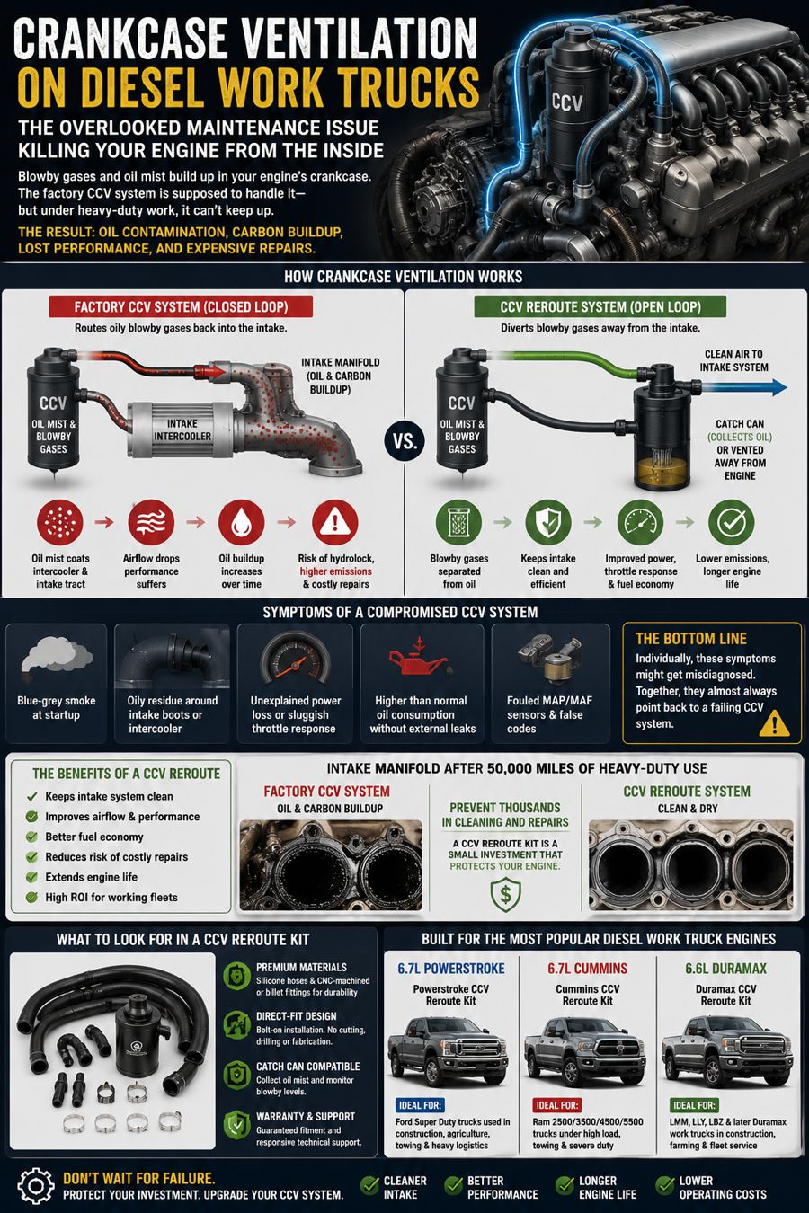 Crankcase Ventilation on Diesel Work Trucks