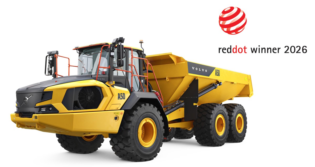 Volvo Construction Equipment's A50 Articulated Hauler a Red Dot Award
