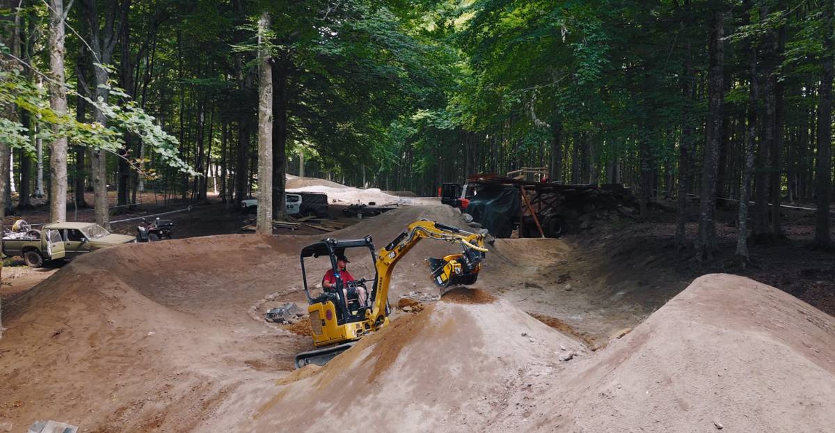 Mountain Bike Trail Building Turns to On-Site Material Processing