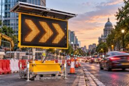 Palletised Variable Message Sign Removes the Trailer from Urban Roadworks