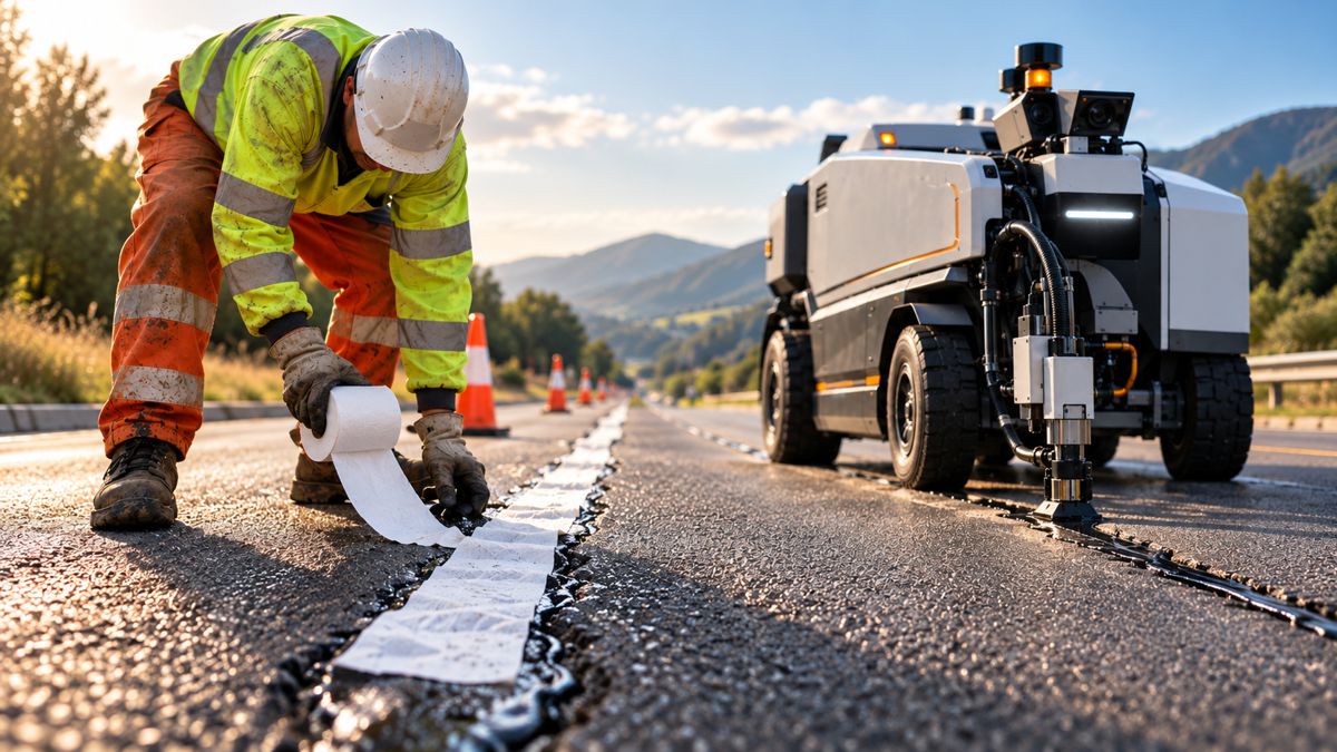 From Toilet Paper to Robots - How Road Crack Sealing Has Evolved