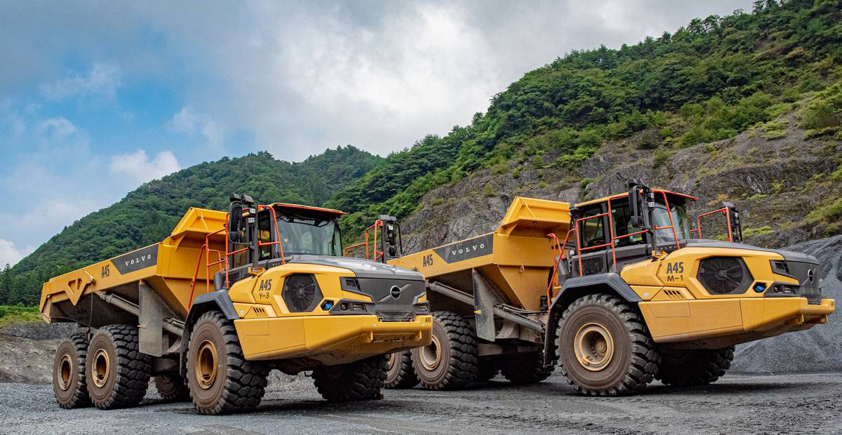 Volvo A45 Hauler Makes its Japanese Quarry Debut