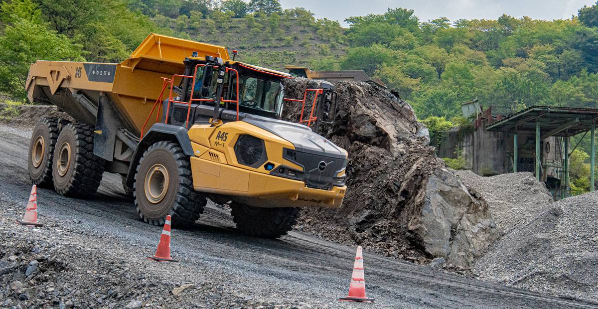 Volvo A45 Hauler Makes its Japanese Quarry Debut
