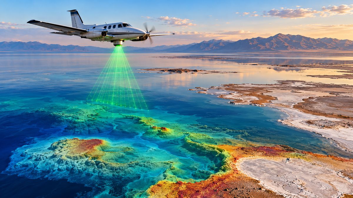 Bathymetric Lidar Reveals the Hidden Landscape of Utah’s Great Salt Lake