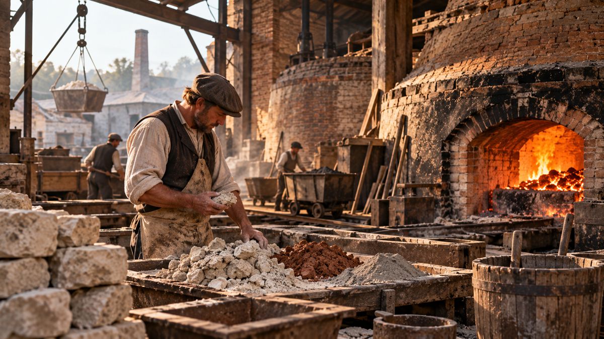Cinematic 19th-Century Kiln Workshop