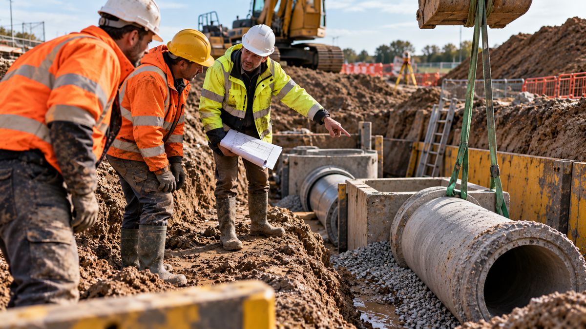 Coordinating Concrete Pipe Installation