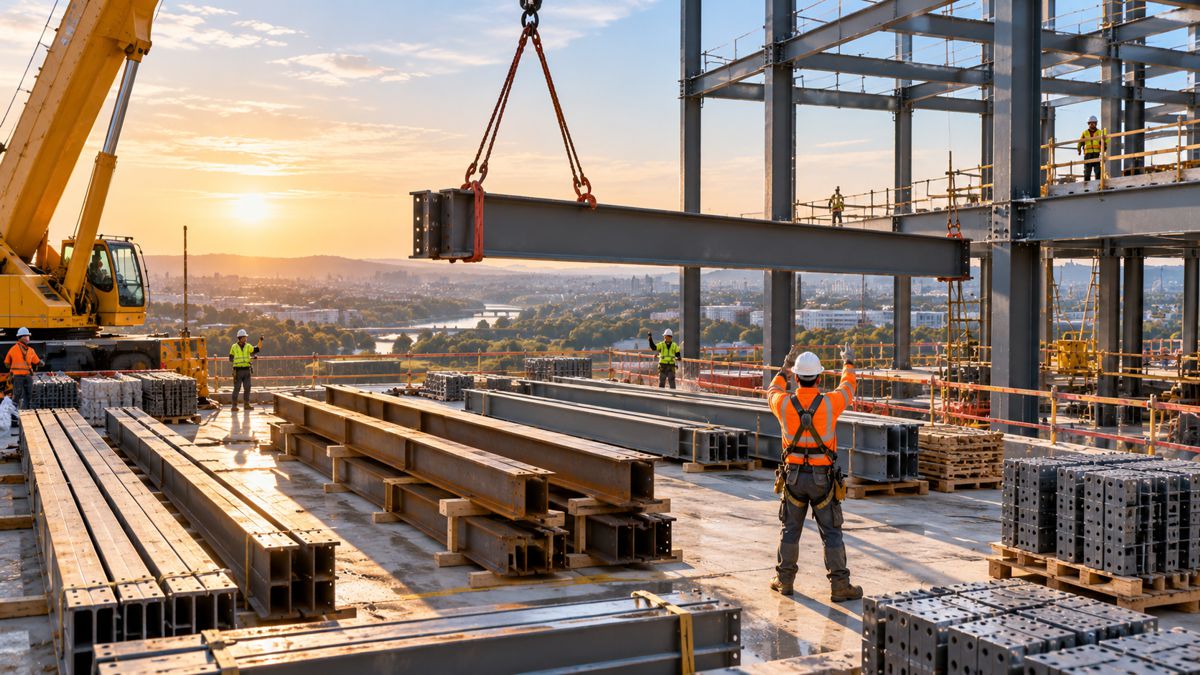Golden Hour Steel Beam Lift