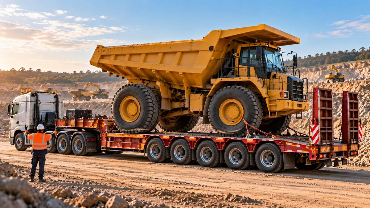 Haul Truck Transport Through the Quarry