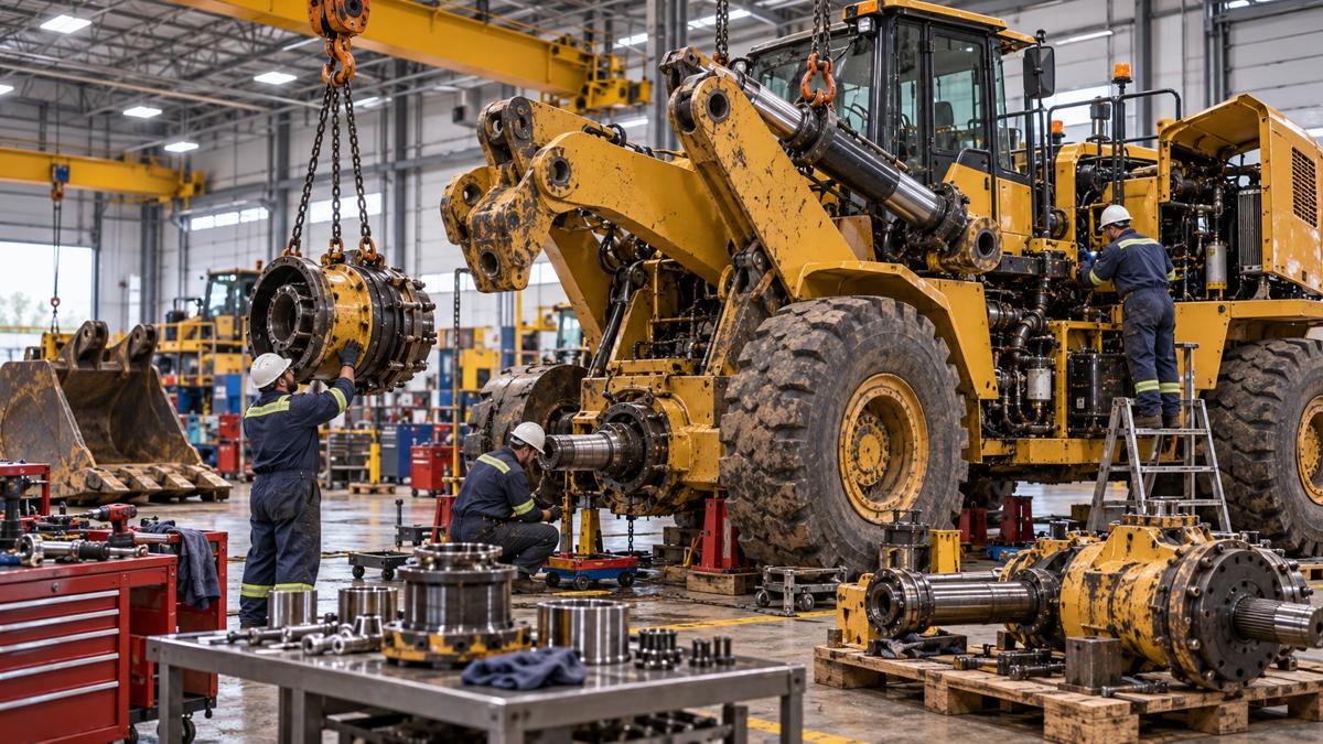 Heavy Wheel Loader Repair Workshop