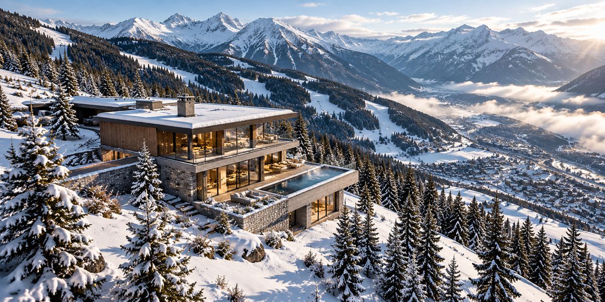Modern Alpine Retreat Above the Valley