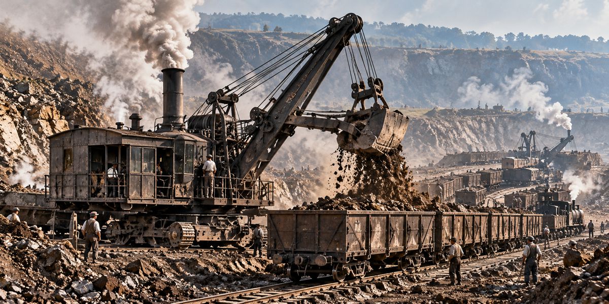 Steam Shovel at the Quarry Front