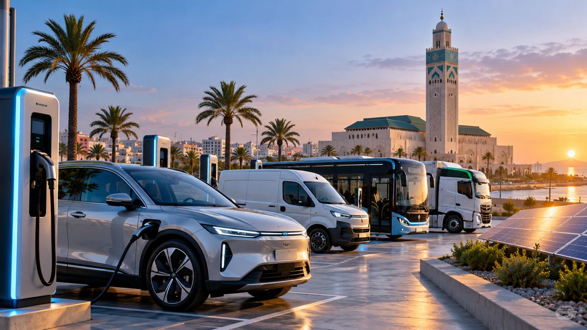 Sunset Electric Mobility Hub by the Mosque