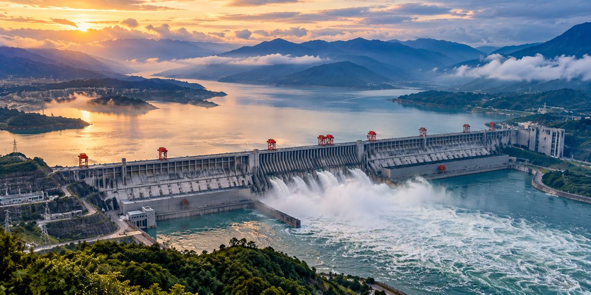 Three Gorges Dam at Sunrise