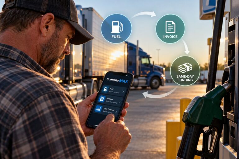 Trucker Fueling with Comdata MAX App