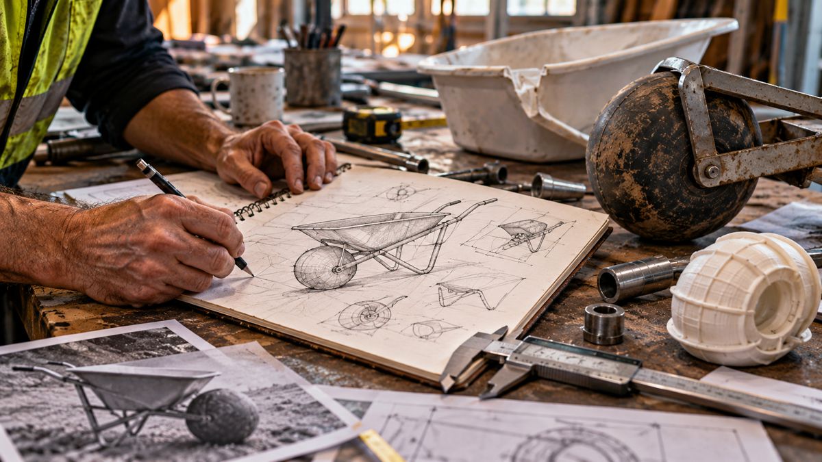 Workshop Wheelbarrow Prototype Sketches